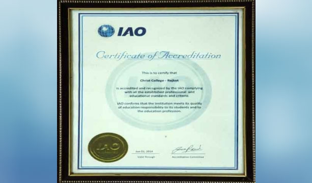 Certificate of Accreditation (I.A.O.)