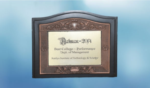 Award From Atmiya Institute of Technology